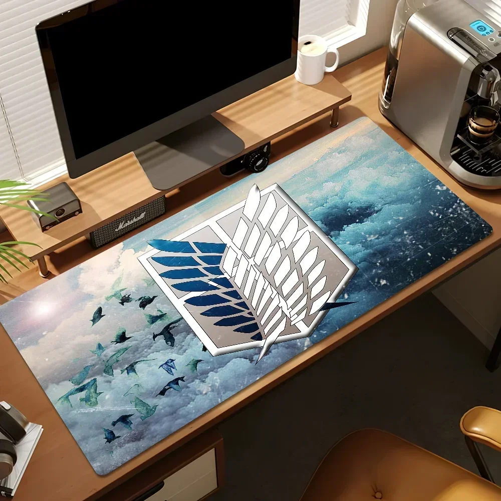 Anime A-Attack on T-Titan For PC Large MousePads Desk Gaming Mouse Pad Stitched Edges  Base Extended