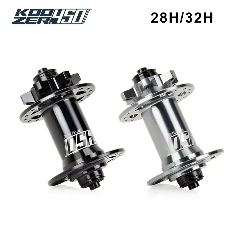 

Koozer 450 28H 32 Holes Front MTB 5x100mm QR 9x100mm TA 15x100mm THRU 6 Bolts Disc 2 Sealed Bearing Bike Parts Bicycle Hubs