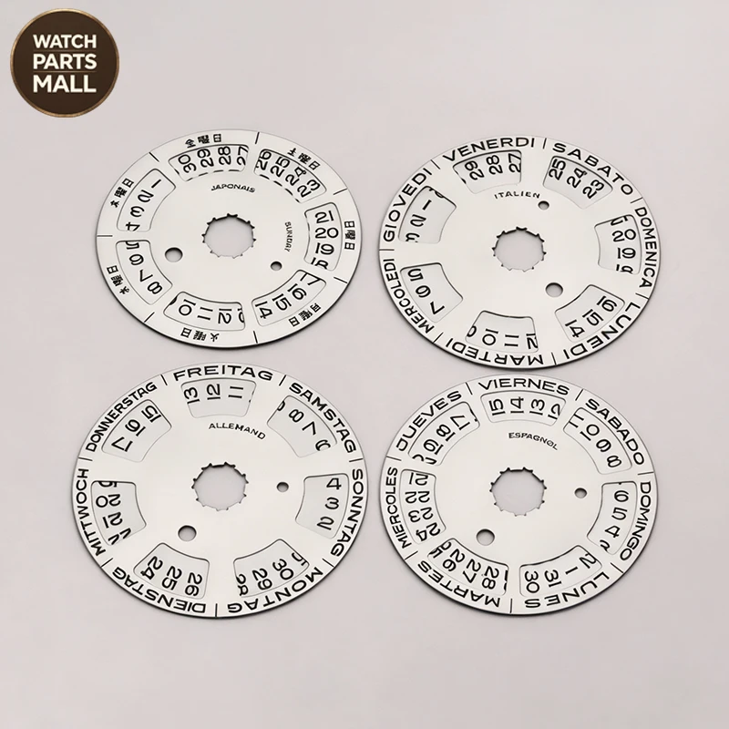Spainish Italian German Japanese 3255 Movement Calendar Disc For RLX Day Date Cal.3255 Date Dial Generic Aftermarket Watch Parts