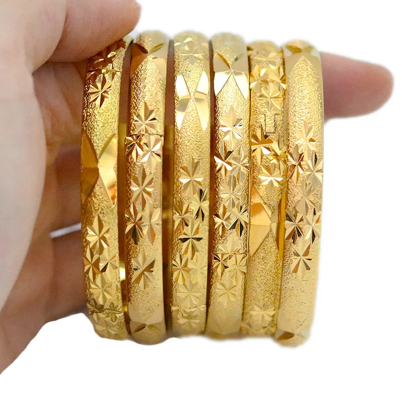 9999 gold male and female card buckle open car-shaped bracelet