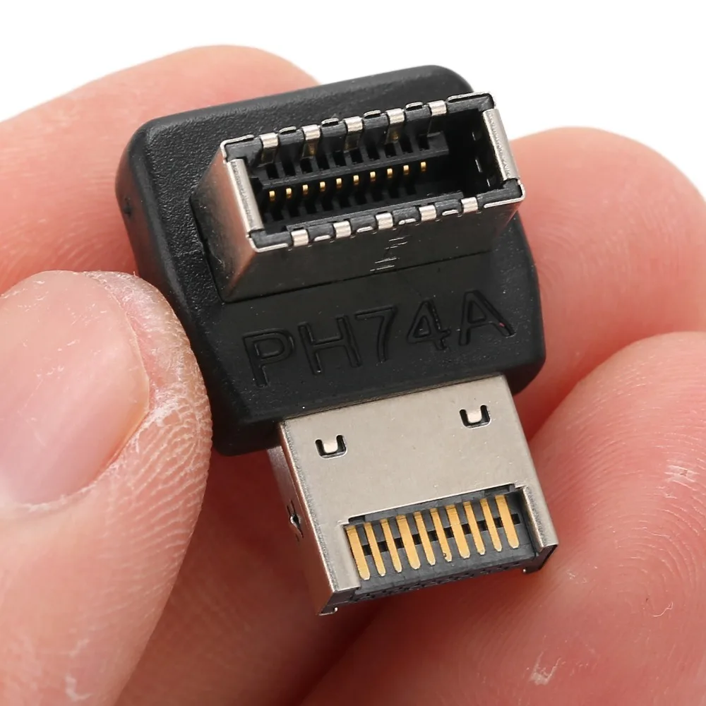 PH74A Right Angle USB Type E Adapter 90 Degree Plug and Play Right Angle Adapter Right Angle Design USB3.1 TYPEE Adapter