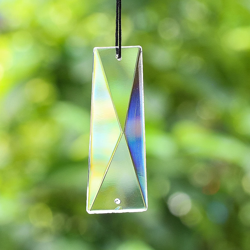 

75mm Clear Trapezoidal Crystal Chandelier Pendant Suncatcher Glass Art Prism Faceted DIY Home Wedding Decoration Accessories