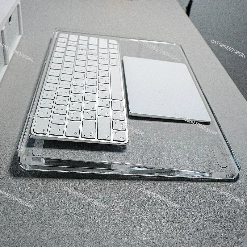 Transparent Acrylic Wrist Rest Stand for IMac Magic Trackpad 2/3 Keyboard Base with Touch ID Numeric Pad