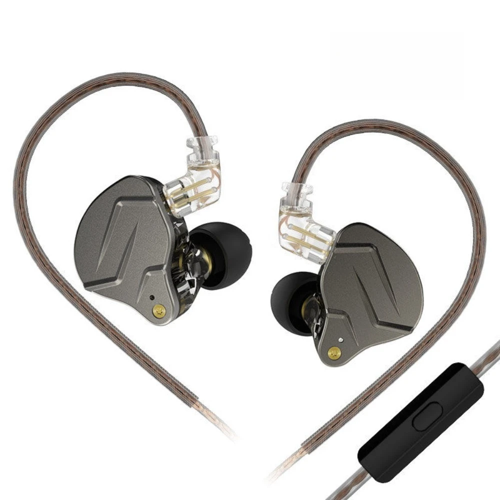 Audífonos KZ-ZSN PRO con Anillo de Hierro y Diafragma Móvil, Audífonos Intrauditivos con Cable, Graves Potentes, Metálicos, Deportivos, con Control de Cable, HiFi