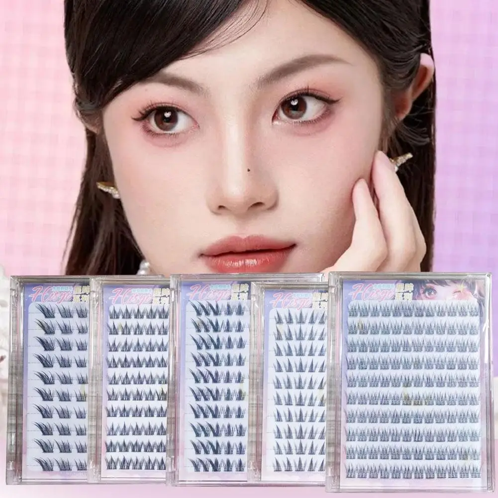 1 ensemble de cils auto-adhésifs pré-collés, aspect naturel, grappes de cils individuels 10-12mm, sans colle, outil de maquillage pour cils