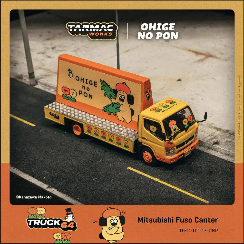 tw-tarmac-works-1-64-mitsubishi-moustache-bump-ohigeno-pon-advertising-board-alloy-car-model