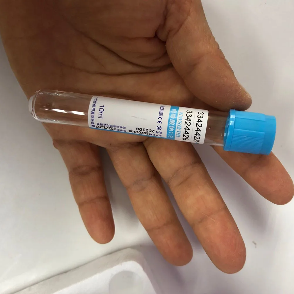 

100Pcs Glass Venous Blood Collection Tubes Caps Transparent Heat Resistant Laboratory Centrifuge Test Tubes for Chemistry