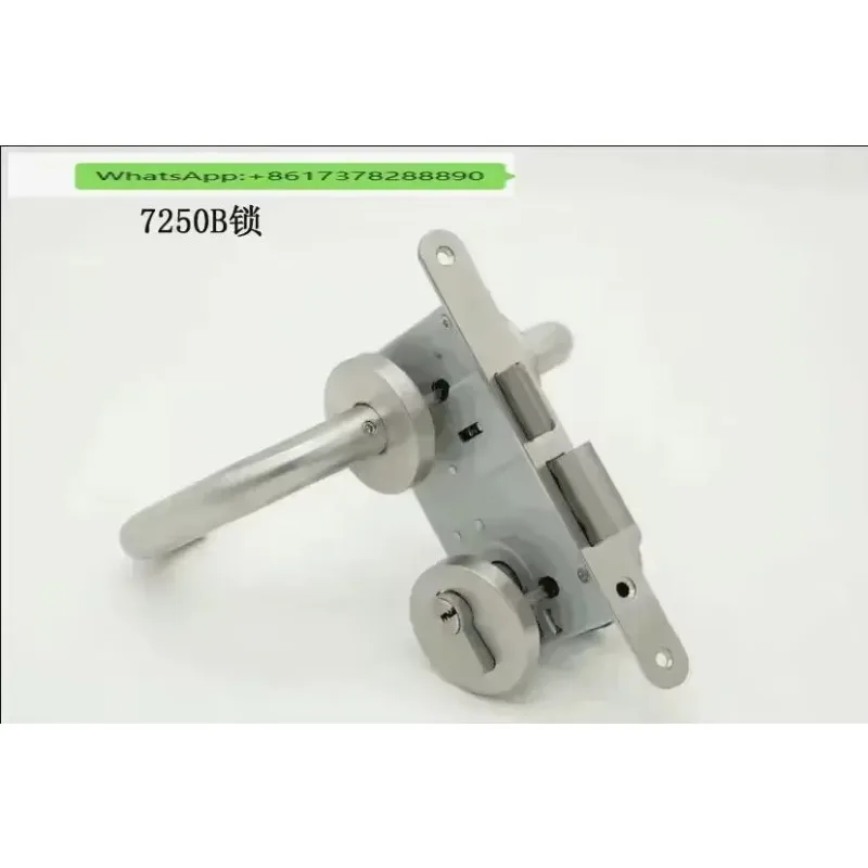 7250B Fireproof Split Door Lock Stainless Steel Indoor Wooden Door Lock Large Gourd European Standard Lock Panel 180*20mm Replac