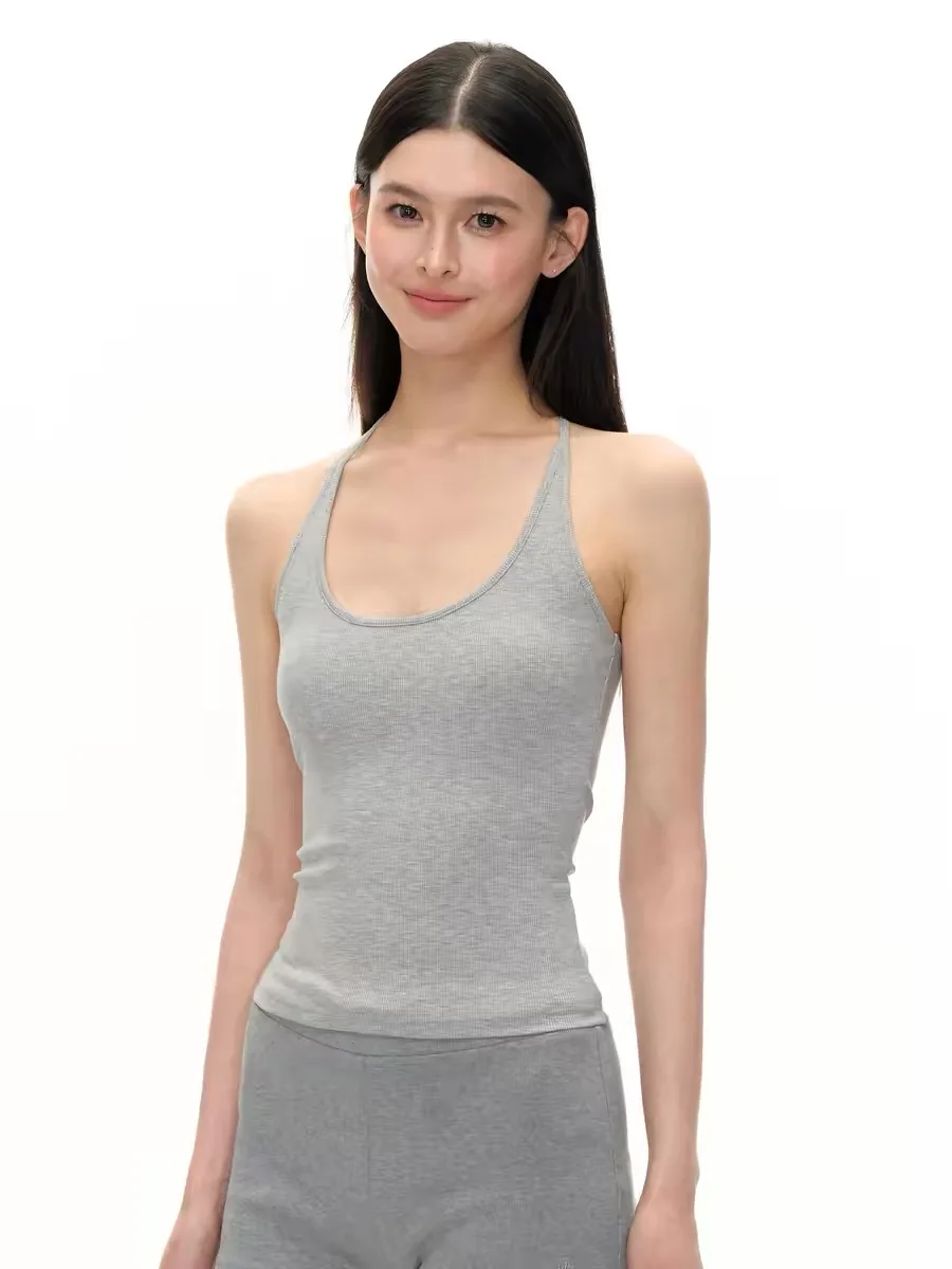 Women's 95 Cotton Tank Top Sleeveless Workwear Style Summer Fashion plus Size Slim Fit Inner And Outer Wear Strap Dress