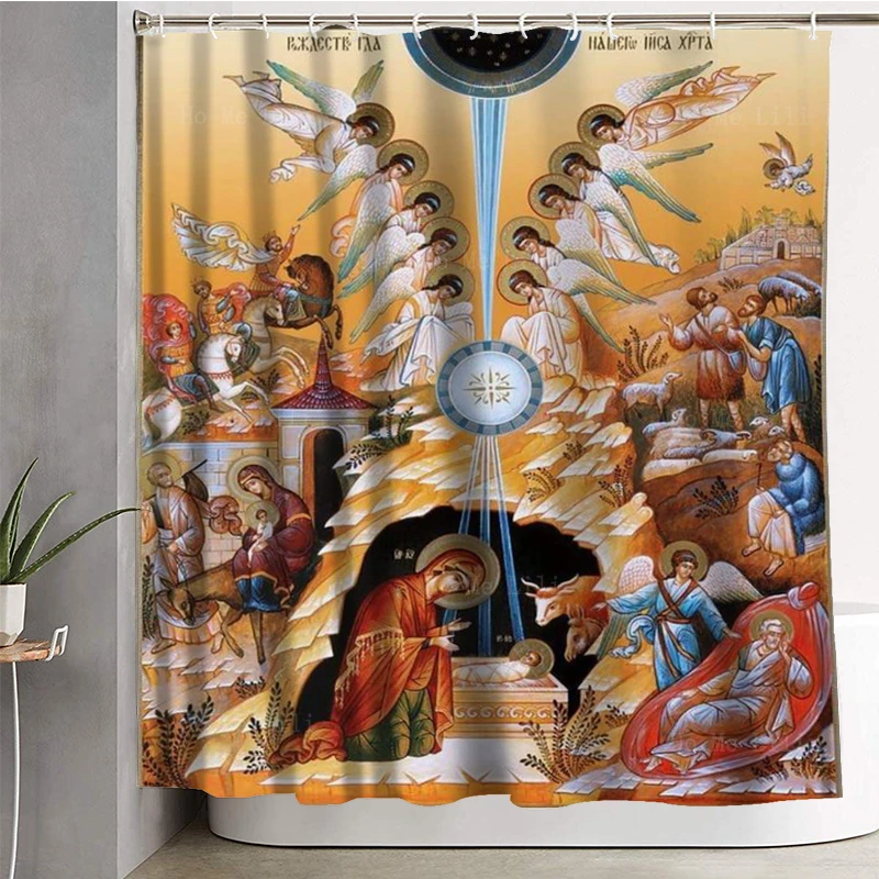 Our Lady Of Perpetual Help Saint George And The Dragon Church Icon Orthodox Christianity Religious Shower Curtain By Ho Me Lili