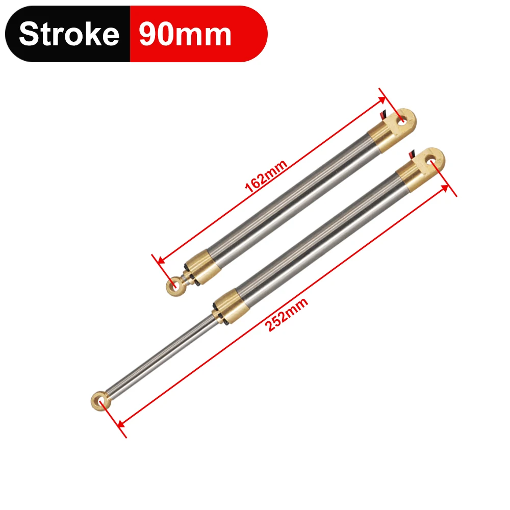 Elektrische simulatiecilinder Buitendiameter 12 mm Voor afstandsbediening Graafmachine DIY Speelgoedmodel modificatie Duwstangaccessoires