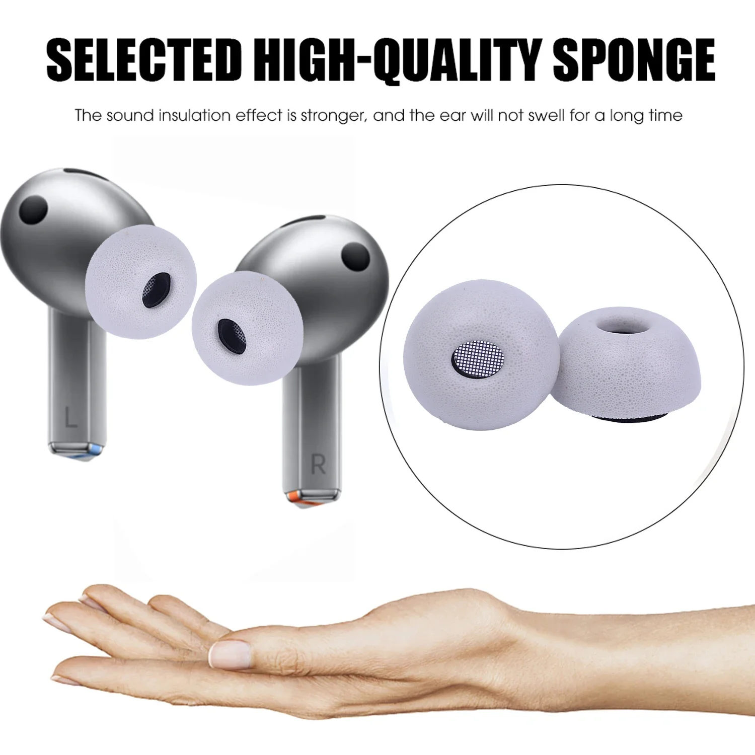 استبدال سماعات الأذن نصائح سيليكون سماعات الأذن رغوة الذاكرة لسامسونج غالاكسي براعم 3 برو 3Pro سماعات لاسلكية سدادات الأذن كم