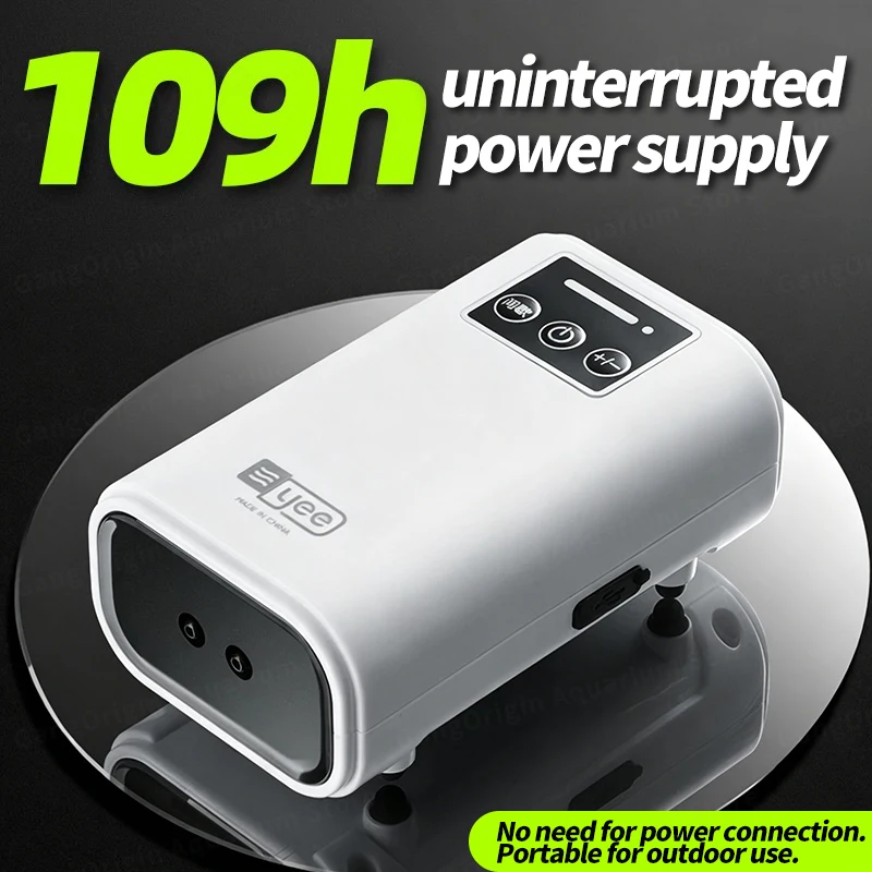 

Aquarium Fish Tank Oxygen Pump Charging Dual-Purpose Air Pump Usb Lithium Battery Household Portable Fishing Mute 6000mA Outdoor