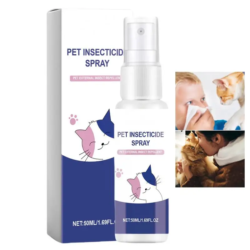 Flea Spray For Dogs 50ml Pet Fleas Control Prevention Protect Long-Lasting Flea And Tick Anti-Itch Spray Safely Repels Fleas On