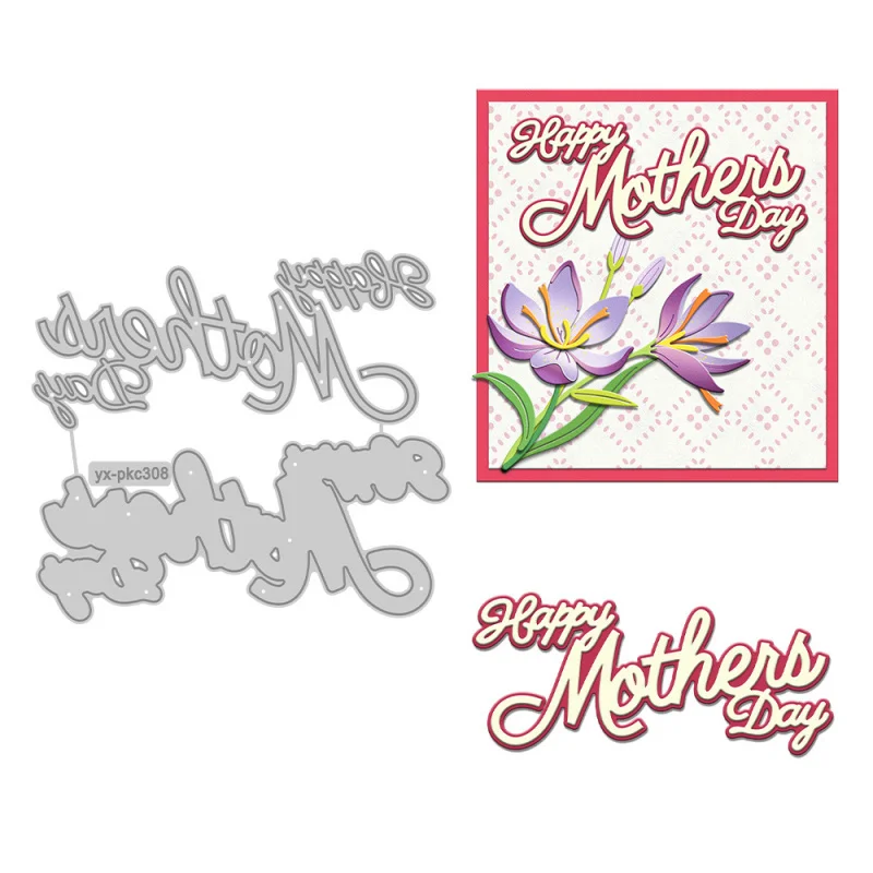 Mother's Day Carbon Steel Cutting Dies Embossing Mould DIY Scrapbook Journal Card Paper Craft Hand Decor Making Tool Kits
