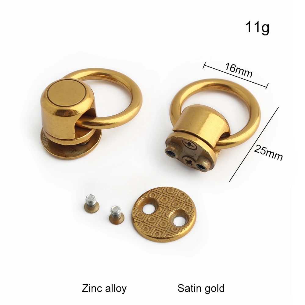 20/50/200PCS 16mm Decorative Metal Connnector Sides Clip Hook For Chain Hanger Purse Bags Strap O Ring Hook Buckles Accessories
