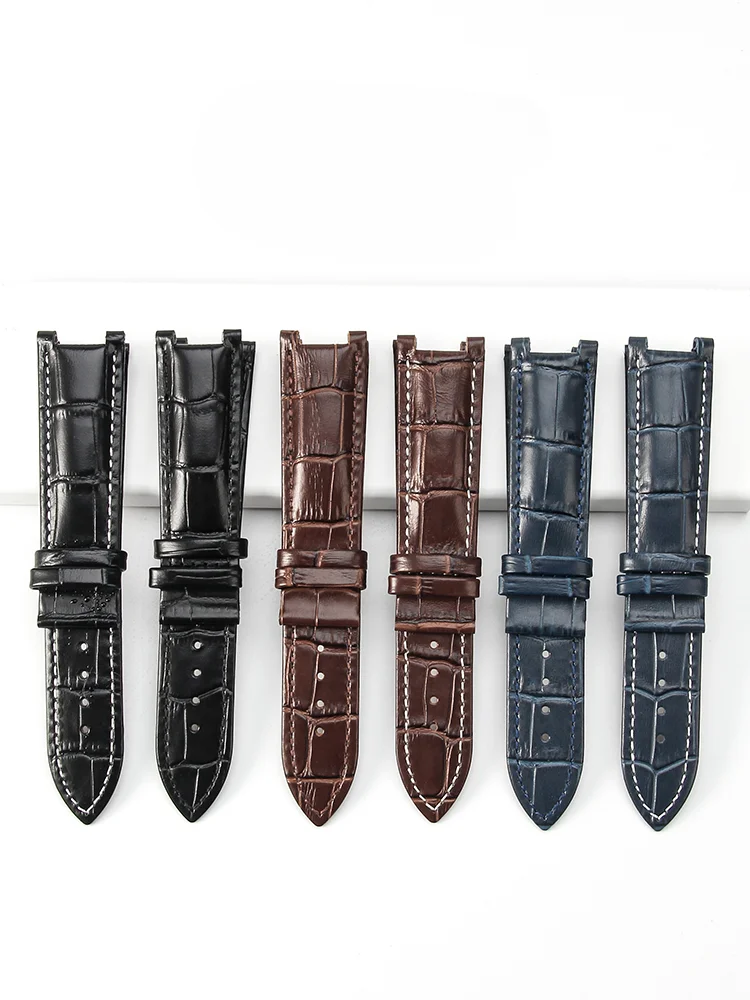 Sweatproof Odorless Genuine Cowhide Watchbands for Gucci GC Guess Ya133309 GC1333 GC1335 YA1332 Breathable Strap 20x11 22x13mm