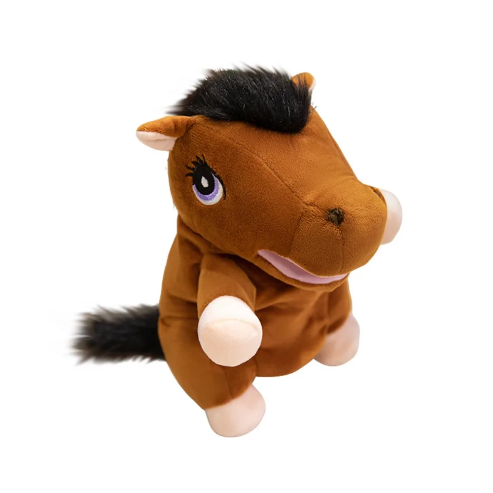 Horse Animal Little Horse Puppet Storytelling Soft Stuffed Plush Horse Toys Simulation Early Education Hand Finger Story Puppet