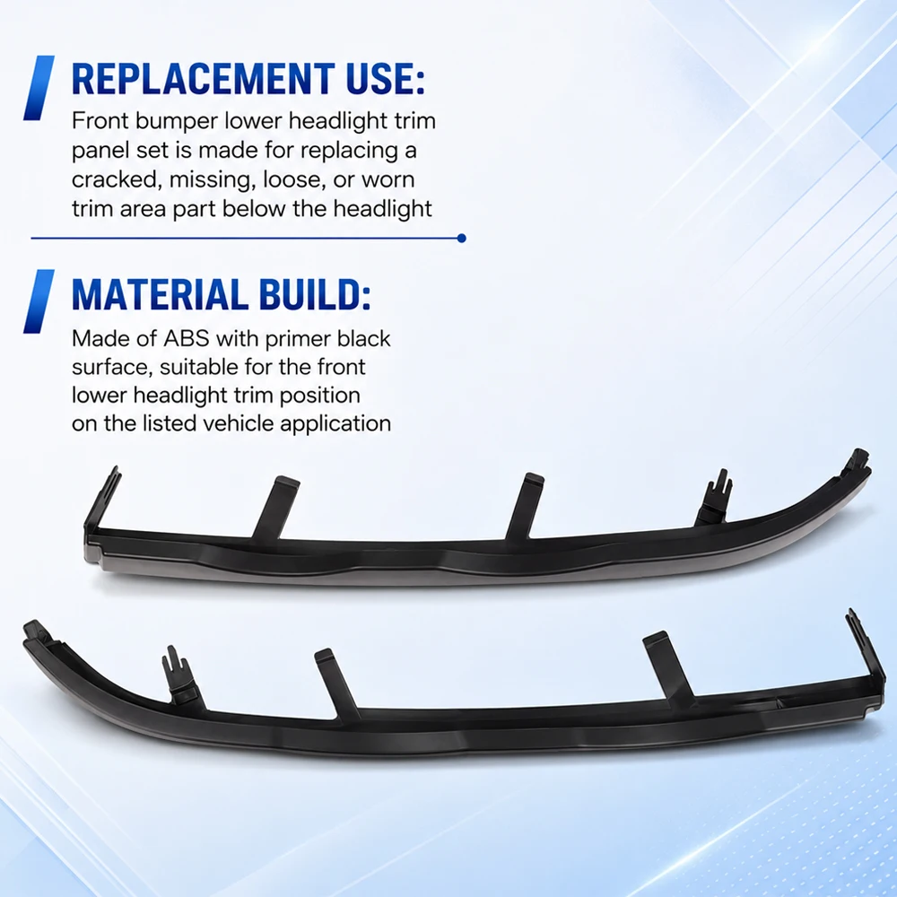 For BMW E46 Coupe Cabriolet 2-Door 1999 2000 2001 2002 Car Front Bumper Lower Headlight Trim Panel 51138208679 51138208680