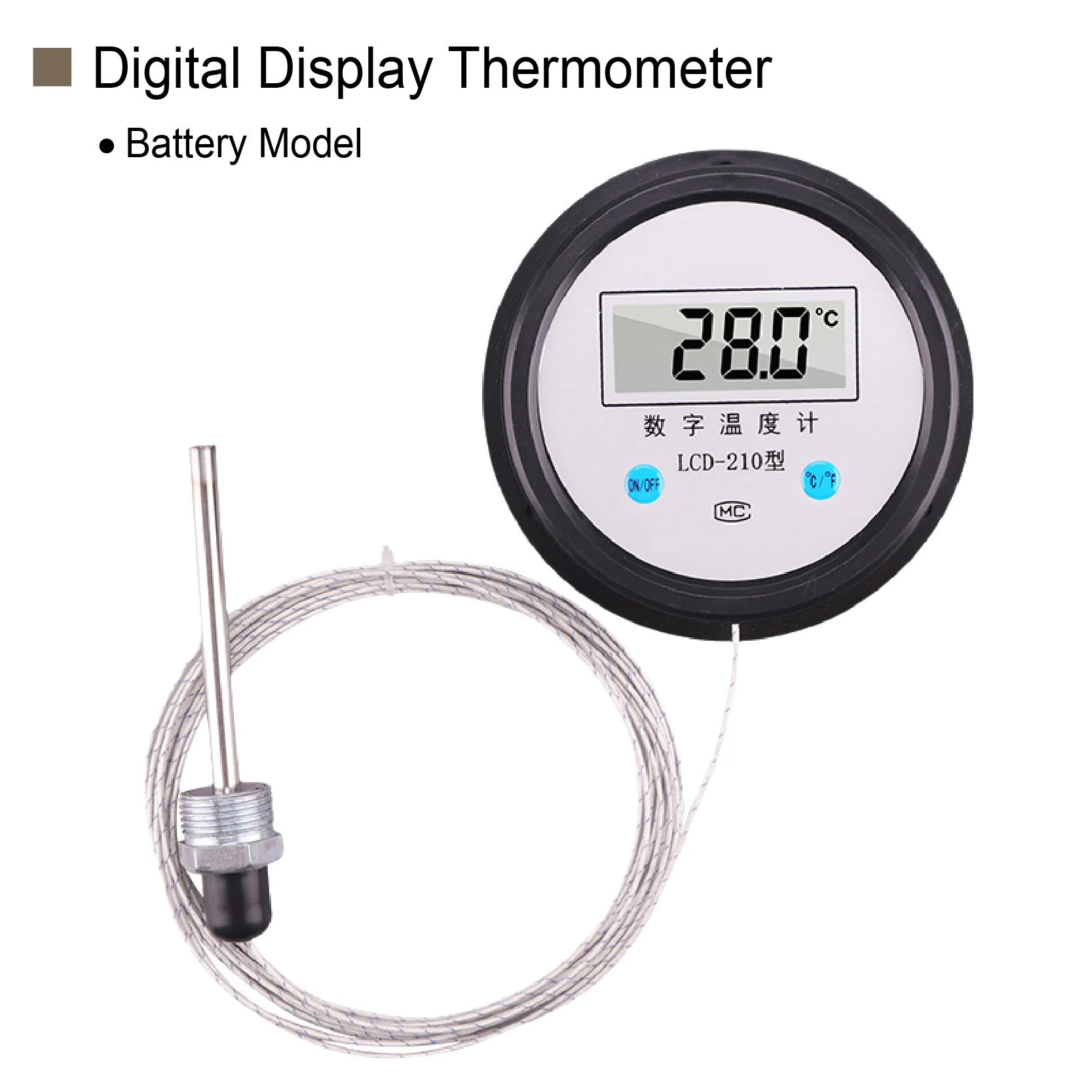 Digital Thermometer Digital Display Thermometer LCD-210 Electronic Temperature Gauge Accurate Digital Temperature Meter