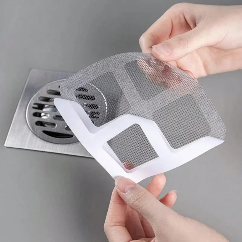 10/50Pcs Anti Blocking Filter Screen Kitchen Bathroom Disposable Floor Drain Sticker Multipurpose Screen Window Repair Subsidy