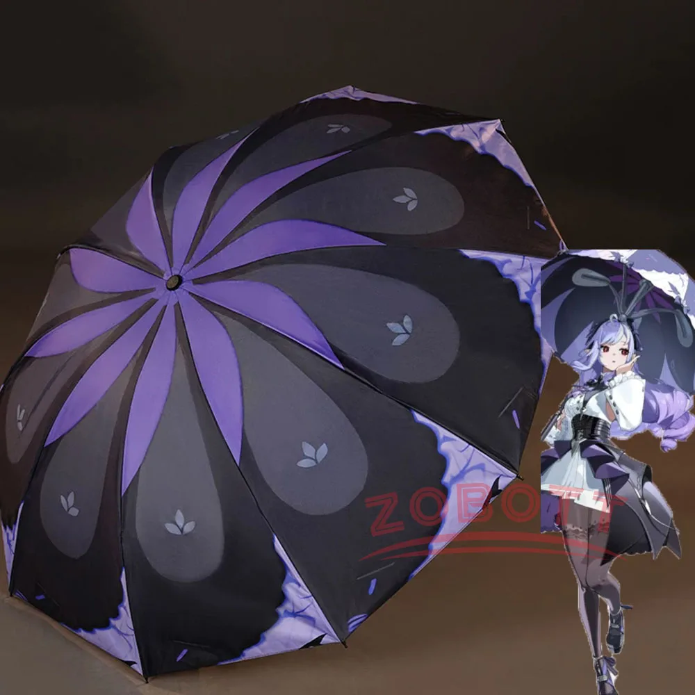 Vivian Folding Umbrellas Cosplay Costume Wig Shoe Feather Brolly Bumbershoot Anime Zenless Zone Zero Umbrella Accessories