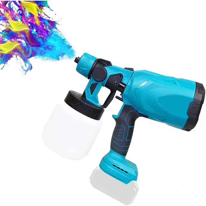 

800ml Cordless Electric Spray Water Gun Paint Sprayer Auto Furniture Household Airbrush Cleaning Machine For Makita 18V Battery