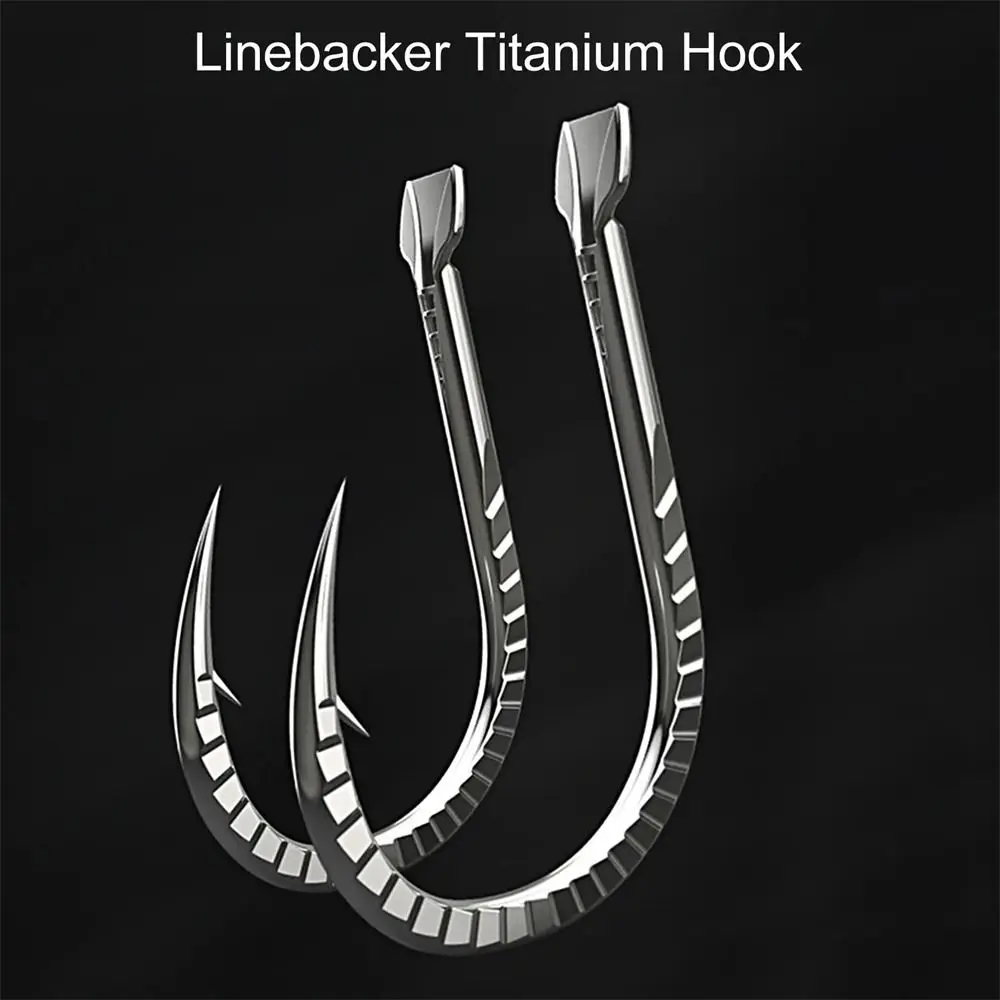 

20Pcs Fishing Hook Strong Sleeve Black Pit Snake Shaped Belly Line Slot Fishhook Fishing Accessories