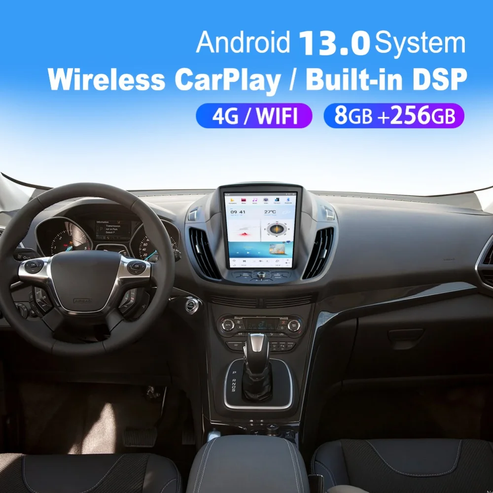 10.4 Inch 8 Core Qualcomm Android Car Multimedia Automotive Radio For Ford Kuga 2013 2014 2015 2016 2017 GPS Navigatio Head Unit
