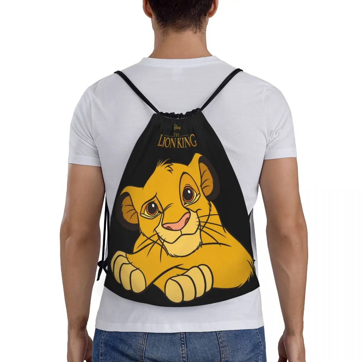 Personalizzato The Lion King zaino con coulisse borse donna uomo leggero palestra sport Sacks Sacks per lo Shopping