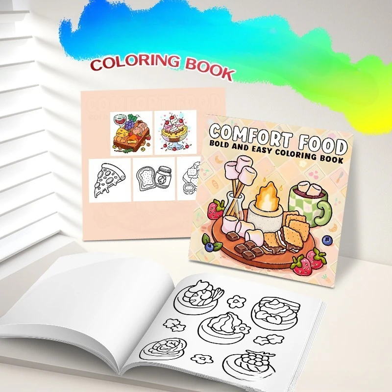Adult 24 Page Thick Hand Drawing Doodle Coloring Book Fun Stress Relief Enlightenment Art Therapy Relaxation Sketchbook Gift