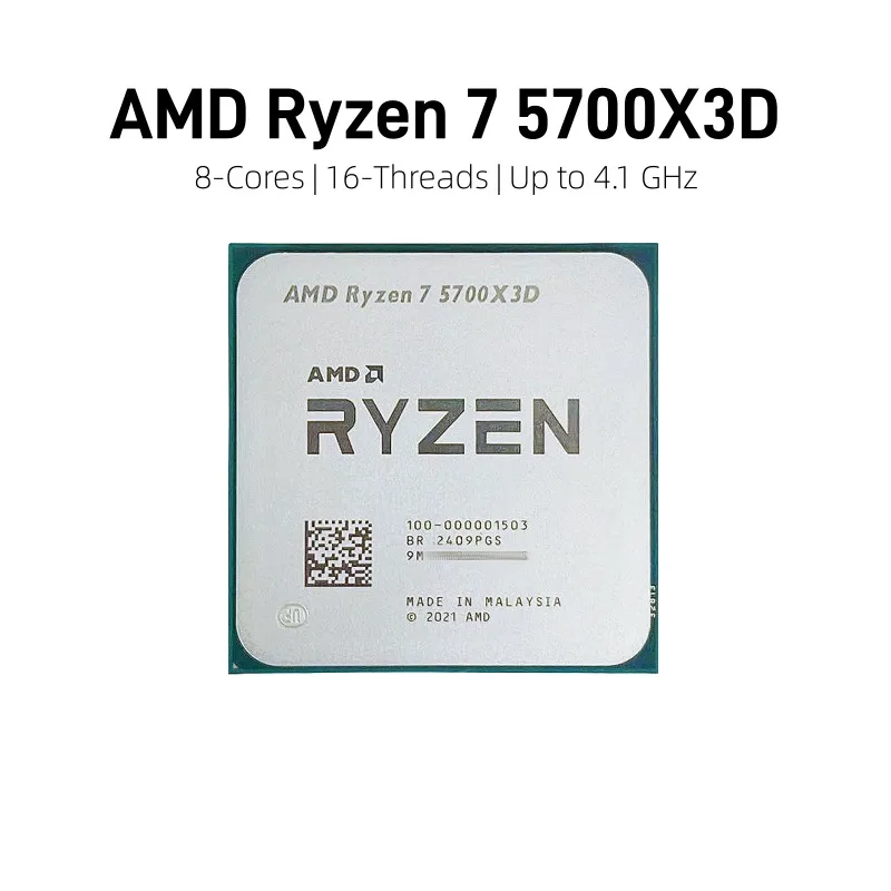AMD Ryzen 7 5700X3D Gaming CPU 8 Core 16 Thread 4.1GHz 96MB L3 Cache 3D V-Cache AM4 Processor New