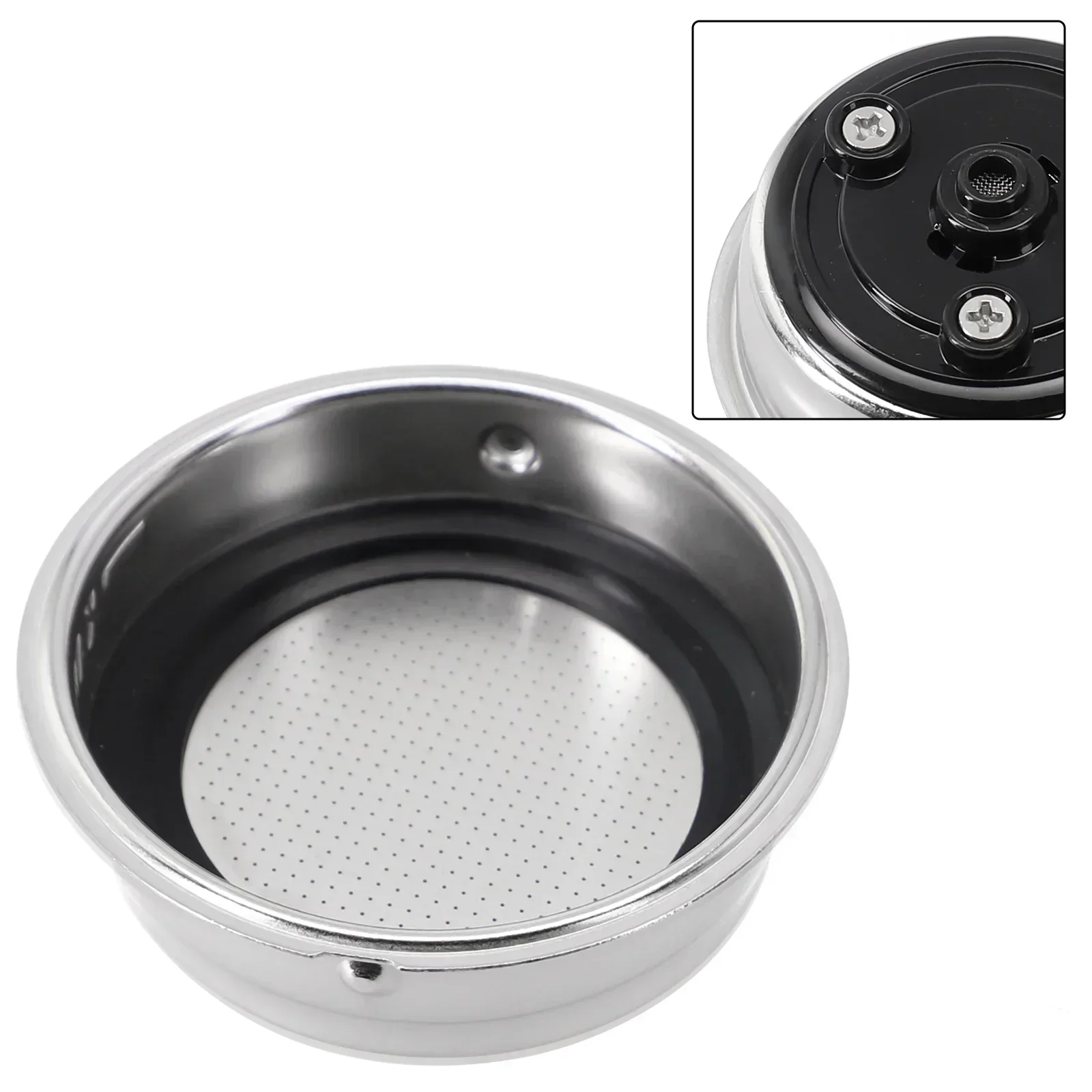 1pcs 51mm Coffee Filter Basket Stainless Steel Coffee Machine parts Coffee Capsule Refilling Filter Double Layer Coffee Filter