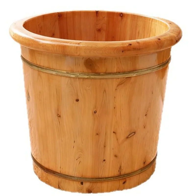 

Foot soaking basin 2025 new thick wooden bucket high and deep than calf home use old-fashioned traditional Chinese medicine heal