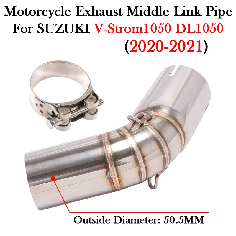 

Slip-On For SUZUKI V-STROM1050 DL1050 V-STROM DL 1050 2020 2021 Motorcycle Exhaust Escape Moto Modify Muffler Middle Link Pipe