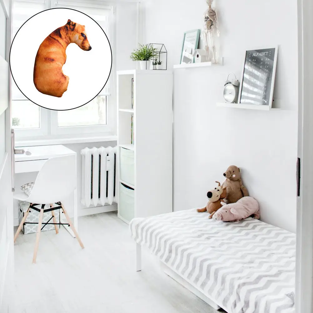 

3D Realistic Dog Shaped Pillow Made of Premium PP Cotton Ultra Soft Comfortable Living Room Sofa Decor Back Cushion Cartoon
