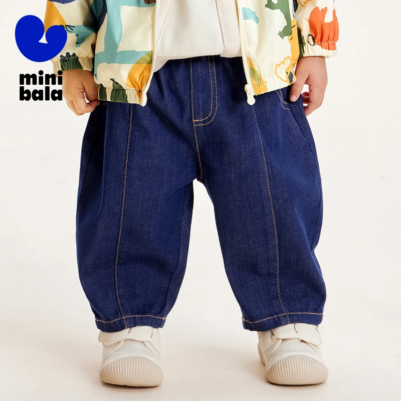 Mini Bala Pants Unisex Children Long Pants for the 2024 New Year Baby Loose Children Jeans