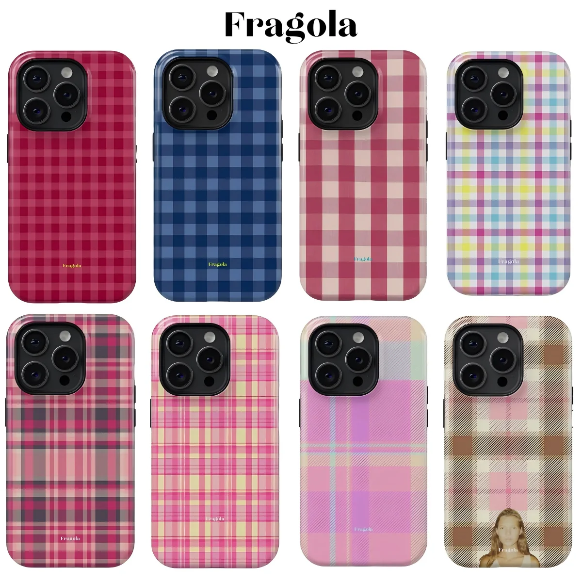 Phone Cases Burga - Capa de Celular Xadrez Coreana Fragola