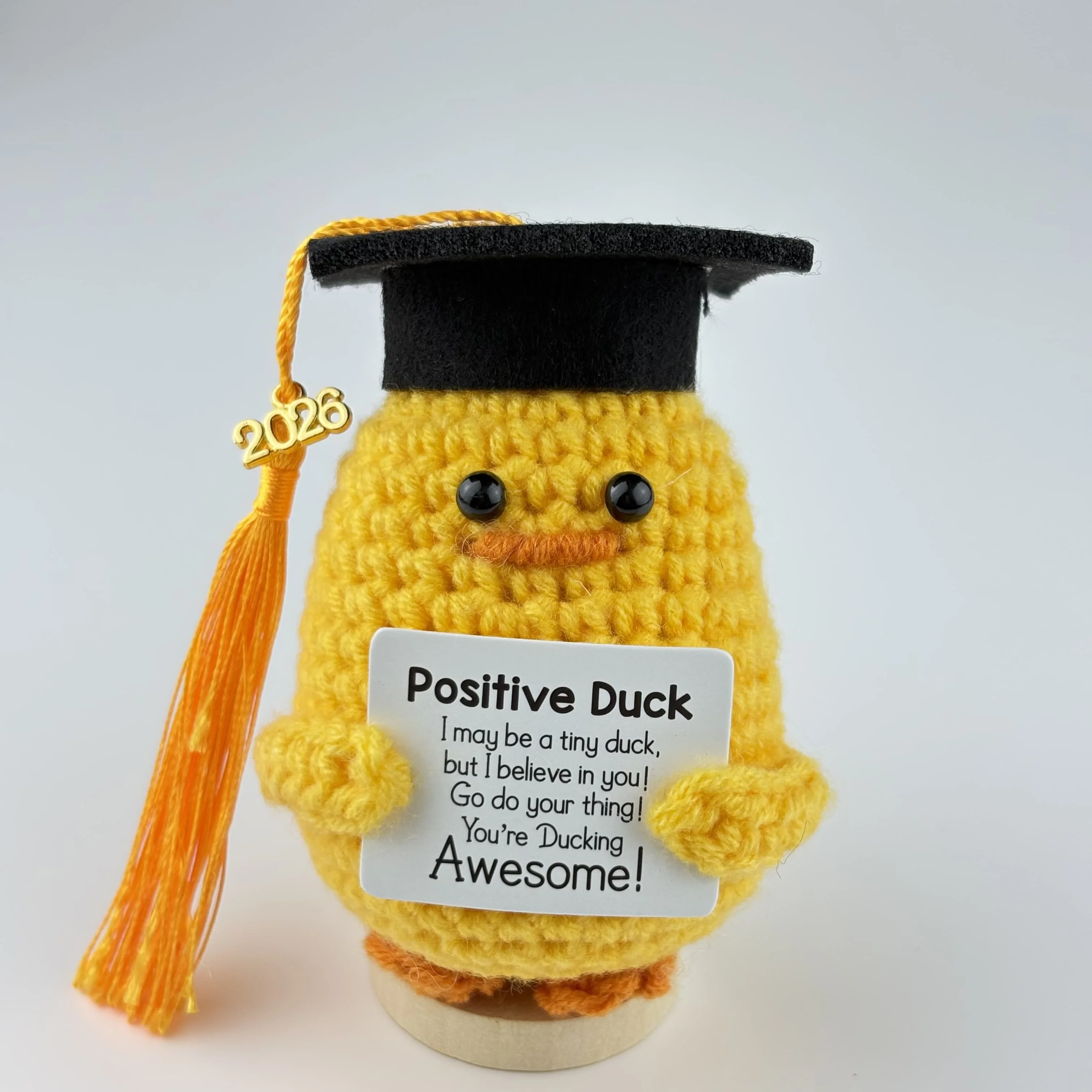 Funny Positive Bees Duck Shark Cat Dog Crochet Emotional Support Doll Positive Crochet Animals Gift for Friend Creative Dolls