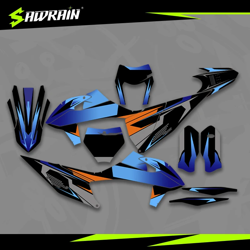 

Мотоциклетные графические фоны Sawrain, наборы наклеек для KTM EXC XCW SXF 19-22SXF 20-23EXC 009