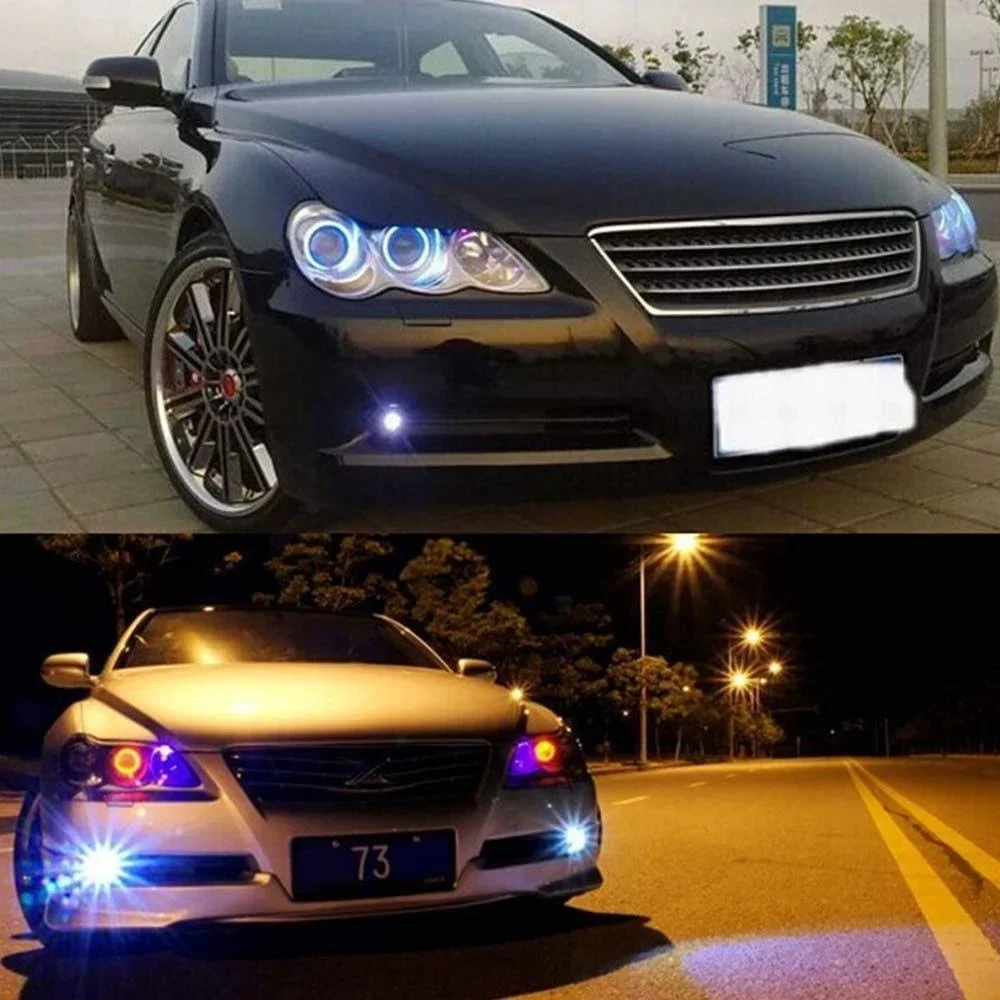 2PCS CAR Led Light Fog Lamp Daytime Running Lights Drl External Fish Led Eagle Eye Automobile Strobe Flash Lamp With Bracket