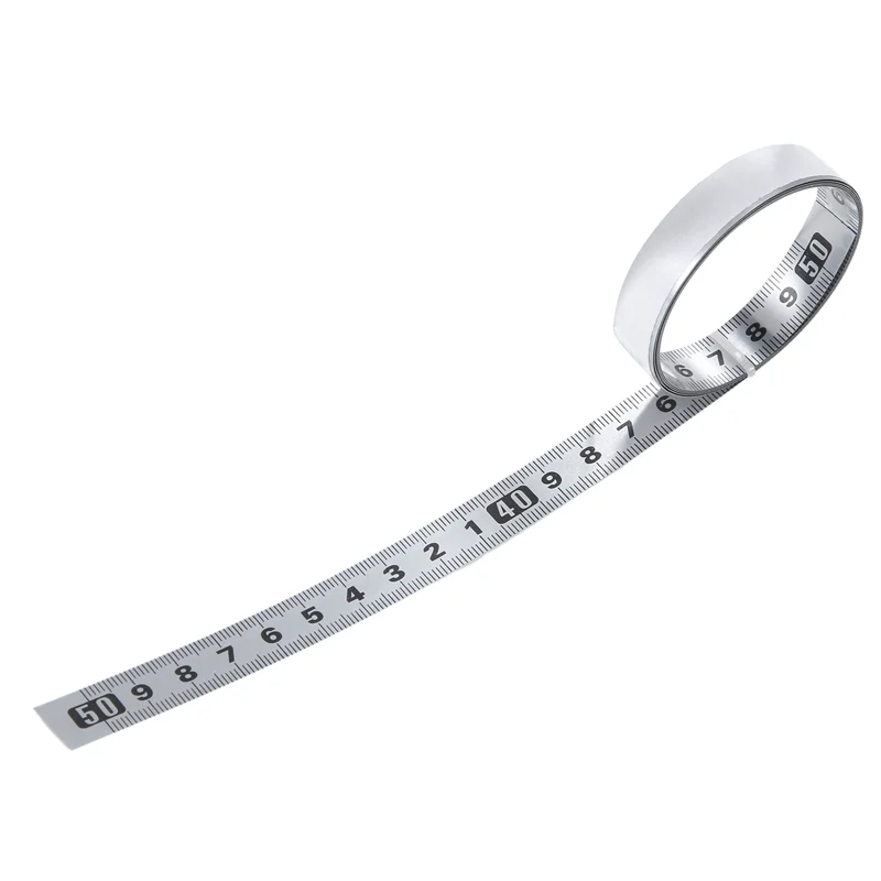 LLCS-Stainless Steel Adhesive Scale Precision Woodworking Guide Rail Self-Adhesive Tape Measure Metal Ruler With Glue
