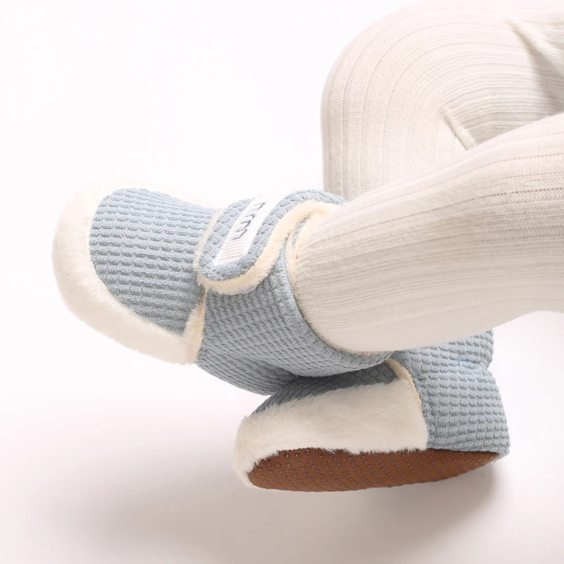 0-18 أشهر الشتاء الثلوج أحذية أطفال حديثي الولادة الجوارب الدافئة لينة وحيد الأولى مشوا أحذية للطفل الفتيات الفتيان أحذية الرضع طفل