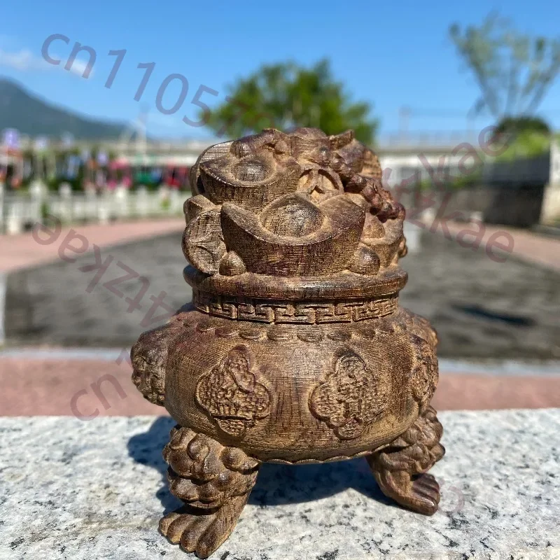 Hand-Carved Agarwood Treasure Basin - 3.9/7.5