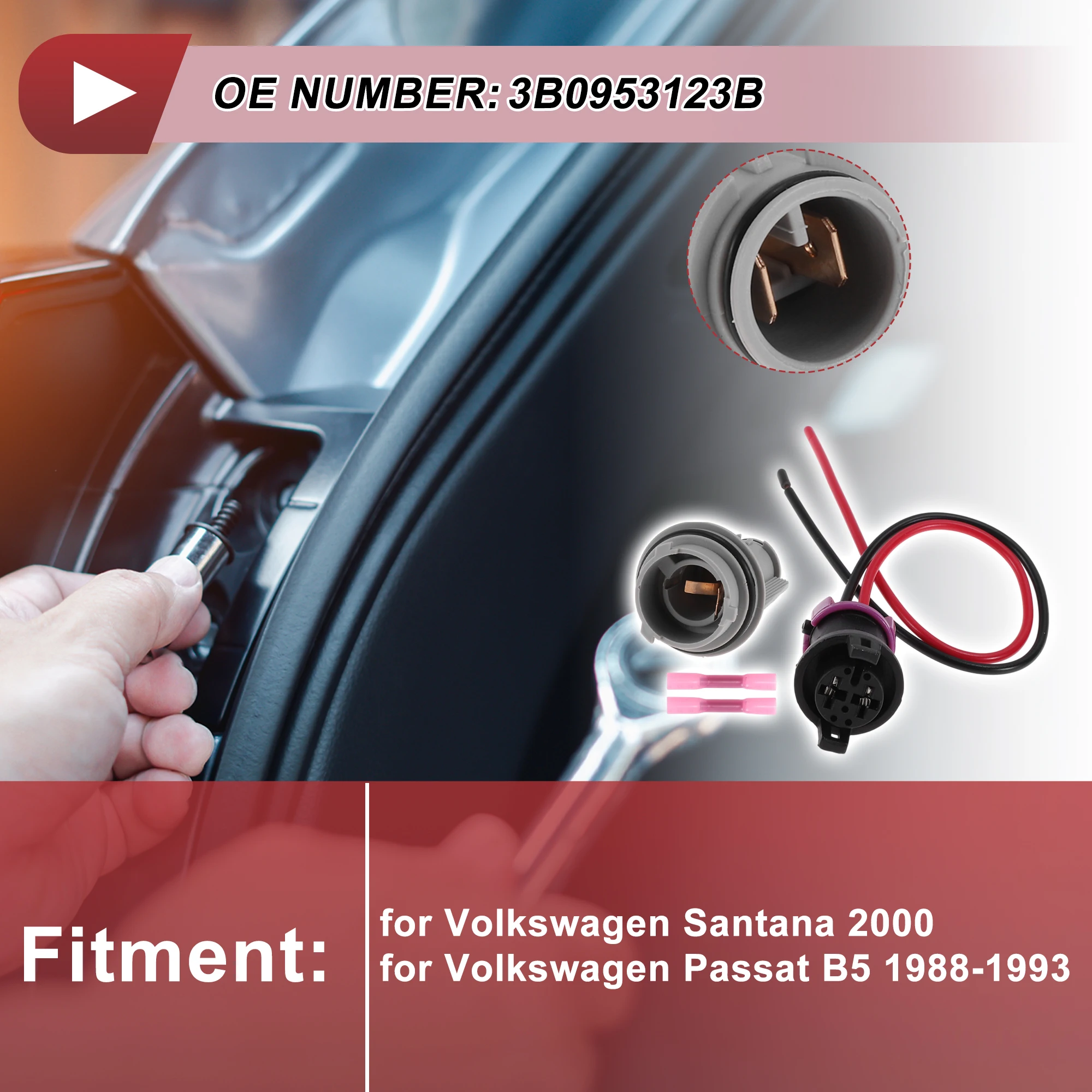 

UXCELL Розетка переднего указателя поворота для Volkswagen для Santana No.3B0953123B
