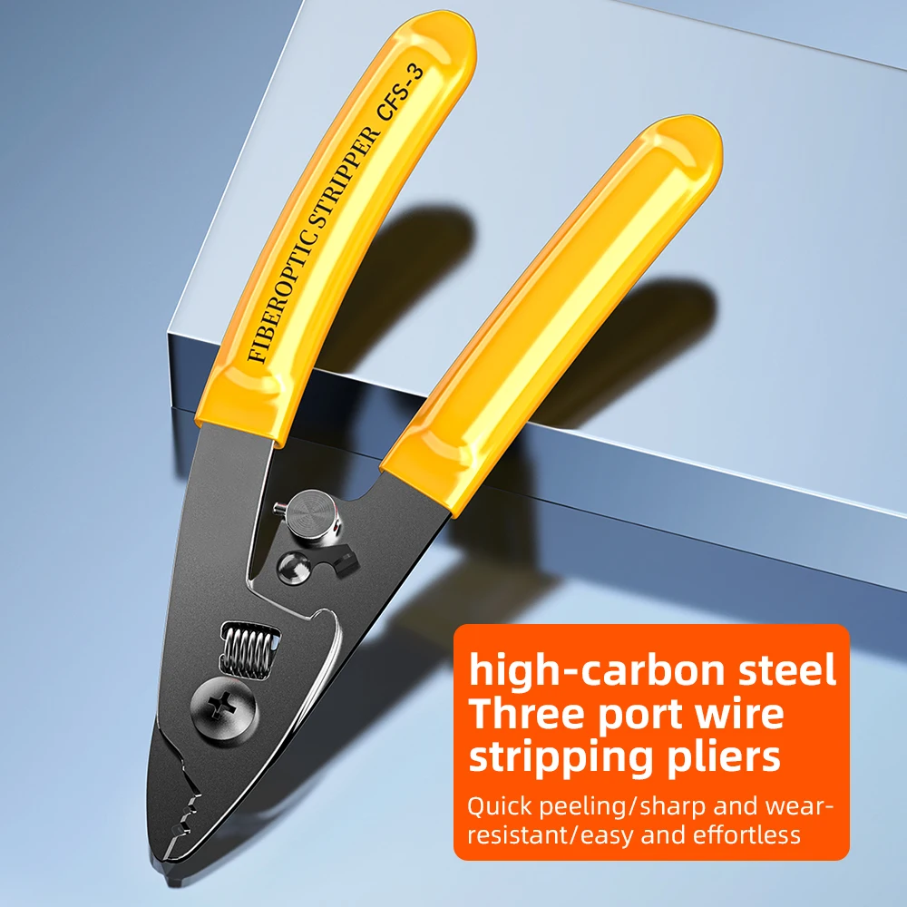 

SAIVXIAN CFS-3 трехпортовые плоскогубцы для зачистки оптического волокна, инструменты для зачистки проводов FTTH, плоскогубцы для зачистки оптического волокна, инструмент