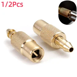 1/2Pcs Brass Inflatable Air Pump Chuck Clip for Car Truck Tire Inflator Valve Connector Clamp Joint Adapter Tail Insert