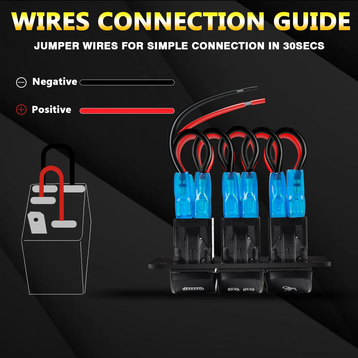 3 عصابة الألومنيوم لوحة مفتاح متأرجح 5 دبوس تشغيل/إيقاف قبل السلكية تبديل لوحة التبديل مع حامل مفتاح متأرجح 12/24 فولت ل مركبة بحرية