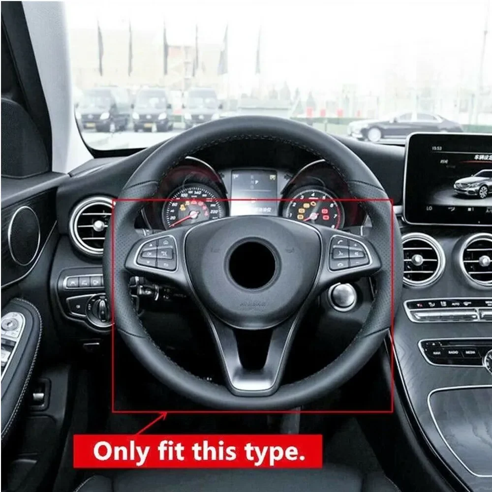 Car Steering Wheel Trim Button Decoration Frame Cover Accessories For Mercedes Benz C E GLC GLA CLA W205 W213 X253 2015-2019