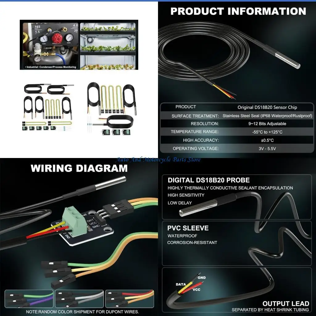 P9FD Wide Temperature Probes From 55C To 125C Featuring Single Wire Connection For Embedded Systems
